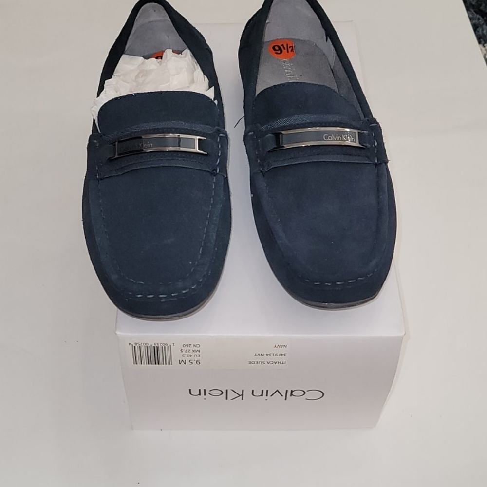 Calvin Klien Loafer 9.5 Ithica suede Navy NEW